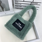 Lamb Fur Fluffy Bag Niche Fashion Mini Tote Handbag Female