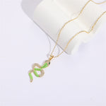 Bohemian Candy-colored Drops Of Oil 14K Pendant Clavicle Chain