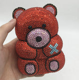 Fashion Simple Bear Shape Party Rhinestone Banquet Bag