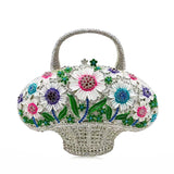 New Banquet Diamond Mini Women's Bag Flower Basket