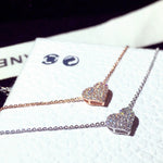 Rhinestone Heart Shaped Clavicle Necklace