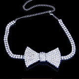 Rhinestone Bow Necklace