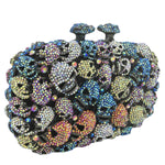 Diamond-encrusted Evening Bag With Skull Rhinestones