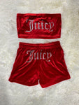 Rhinestone Chest-wrapped Shorts Suit