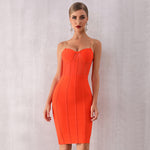 Ladies Sexy Spaghetti Strap Bandage Dress Dress