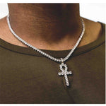 Egyptian Ankh Rhinestone Key Pendant