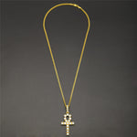 Egyptian Ankh Rhinestone Key Pendant