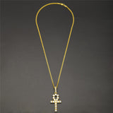 Egyptian Ankh Rhinestone Key Pendant