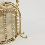 Pearl Rhinestone Bucket Bag Handbag Dress Bag Chain