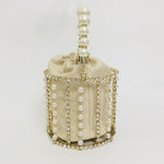 Pearl Rhinestone Bucket Bag Handbag Dress Bag Chain