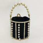 Pearl Rhinestone Bucket Bag Handbag Dress Bag Chain