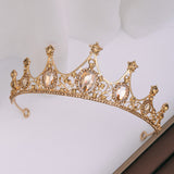 Champagne Rhinestone Crown Headband