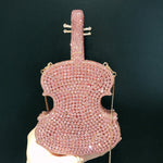 Fashion Violin Diamond Evening Bag Rhinestone Clutch