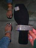 Rhinestone outdoor slippers