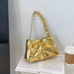 Fashionable Simple Glossy Women's Shoulder Bag