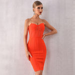 Ladies Sexy Spaghetti Strap Bandage Dress Dress