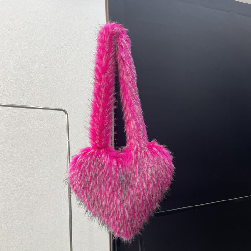 Big Fluffy Heart Crossbody Bag