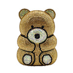 Fashion Simple Bear Shape Party Rhinestone Banquet Bag