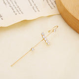 Rhinestone Piercing Ear Hanging Single