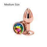 Rainbow Rose Gold Small Medium Size Set Heart Shape Cry