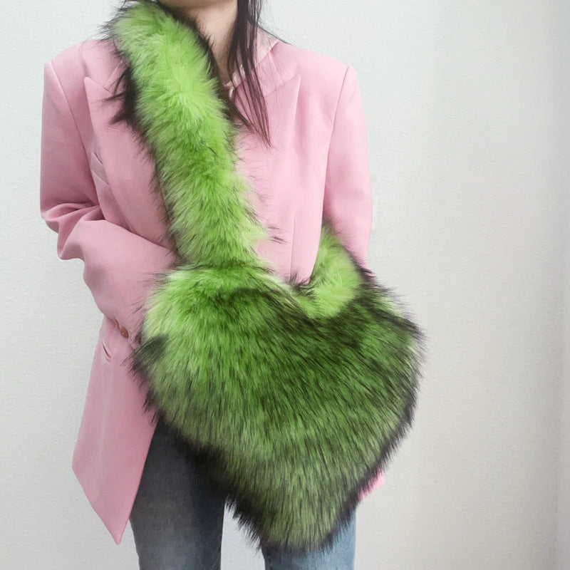 Big Fluffy Heart Crossbody Bag