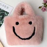 Fluffy Smiley Face Handbag