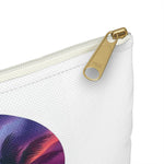 Sunset Serenity: Watercolor Palm Trees with Hearts Accessory Pouch Makeup Bag