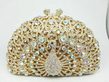 Peacock Dinner Bag Rhinestone Clutch Lady