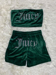 Rhinestone Chest-wrapped Shorts Suit