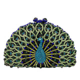 Peacock Dinner Bag Rhinestone Clutch Lady