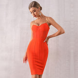 Ladies Sexy Spaghetti Strap Bandage Dress Dress