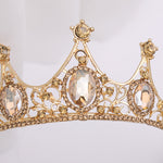 Champagne Rhinestone Crown Headband