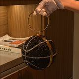 Ladies Rhinestone Ball Diagonal Bag