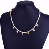 Geometric rhinestone necklace