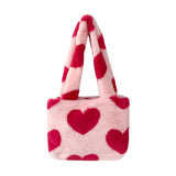 Fashion Love Heart Womens Furry Fluffy Bag