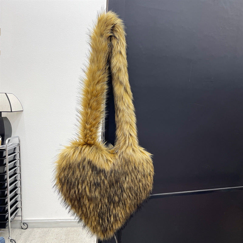 Big Fluffy Heart Crossbody Bag