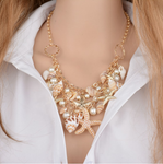 Sealife & Pearls Chain Necklace