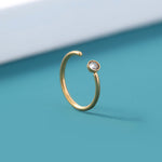 Niche piercing C-shaped stainless steel rhinestone nose ring with diamond nose nail jewelry, the same style for men and women