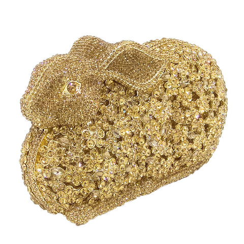 European And American Metal Diamond Rabbit Gem Evening Bag