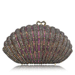 Diamond Crystal Shell Clutch