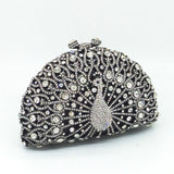 Peacock Dinner Bag Rhinestone Clutch Lady