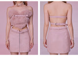 Heart Hair Bra Autumn Winter Set Skirt