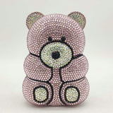 Fashion Simple Bear Shape Party Rhinestone Banquet Bag