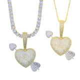 Heart Arrow Iced Out Tennis Chain