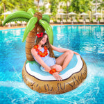 Simple Printed Coconut Tree Inflatable Backrest Recliner