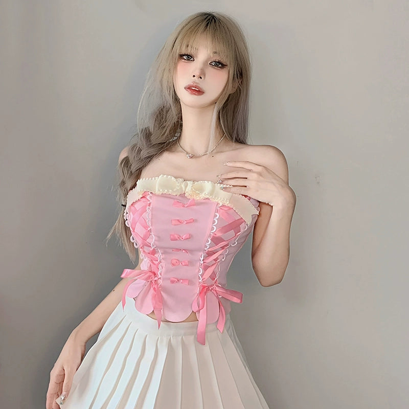 Princess Lace Bow Corset Top