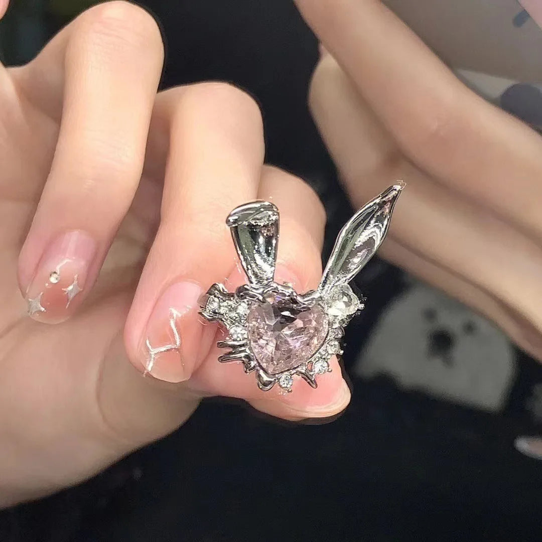 Romantic Lovely Pink Bow Ring