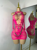 Mesh Chain Mini Dress
