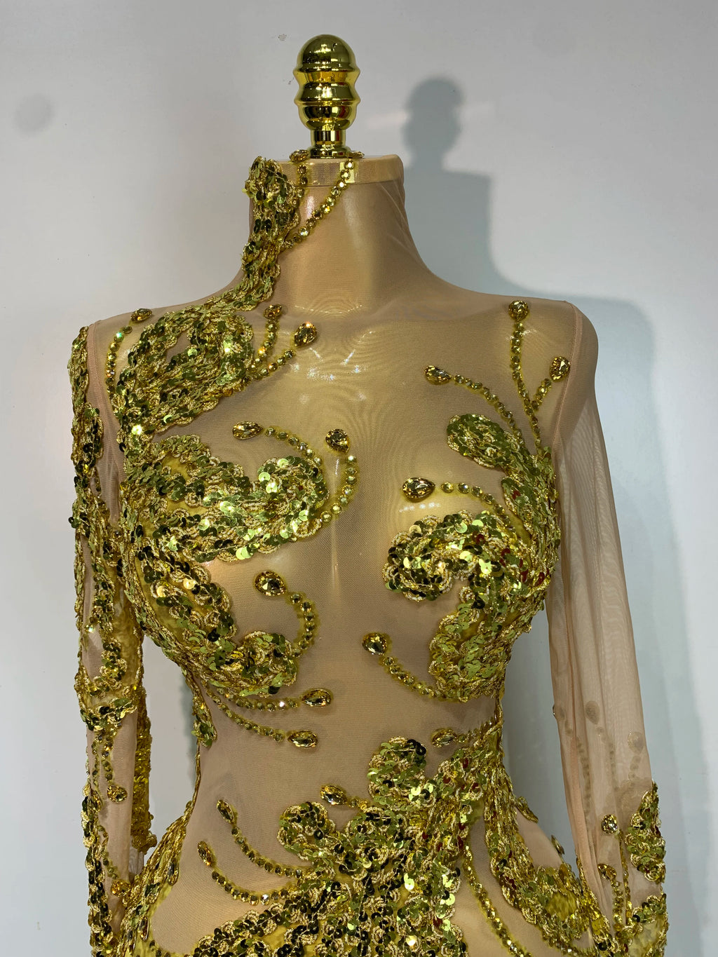 Gold Rhinestone Dress