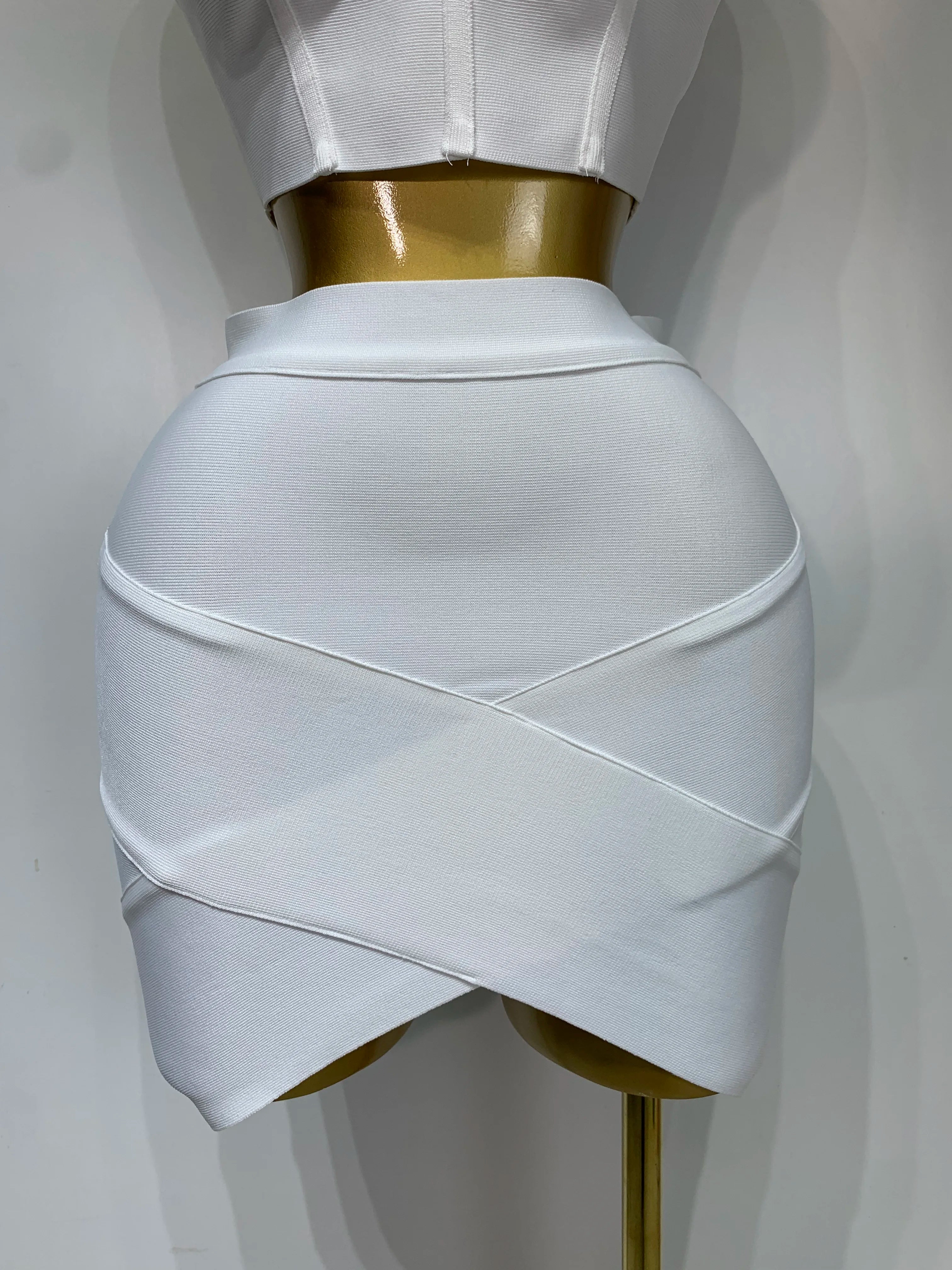 Bandage Corset Two Pieces Skirt Set